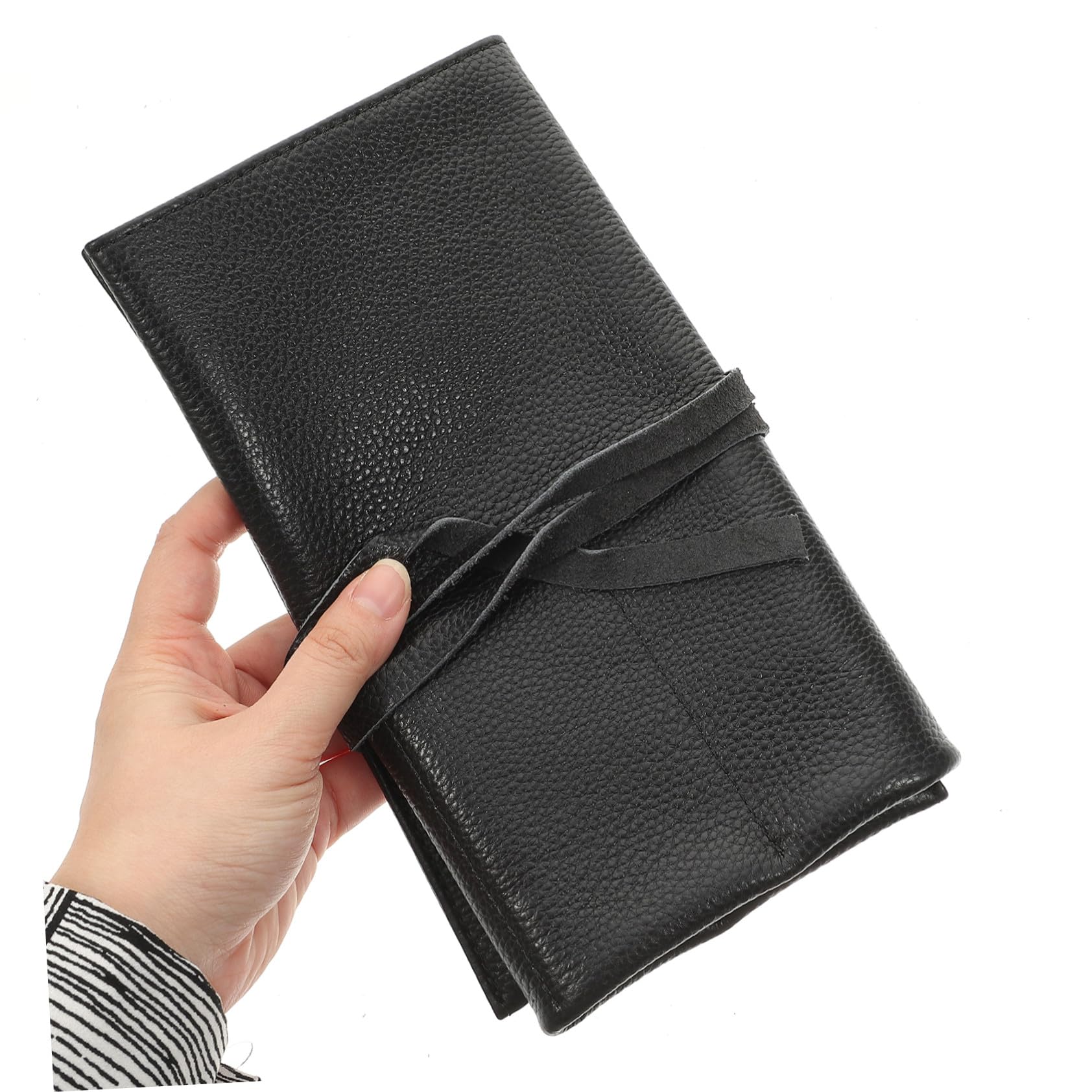 Leder Uhrentasche Tragbar Uhr Aufbewahrungstasche Reiseetui Kompakt Kratzfest für Herren Damen Schwarz