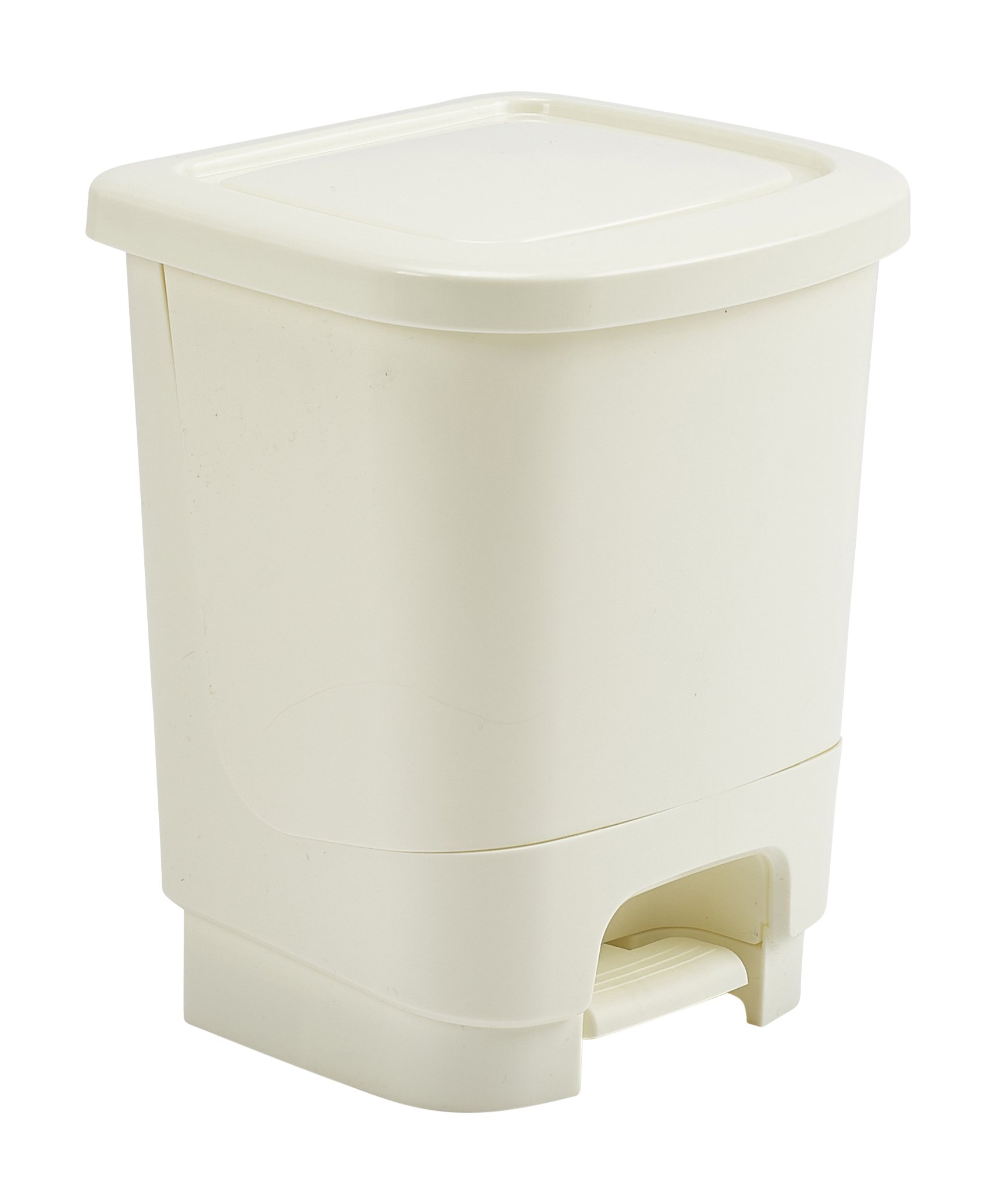 Whitefurze Pedal Bin, Cream, 8 Litre