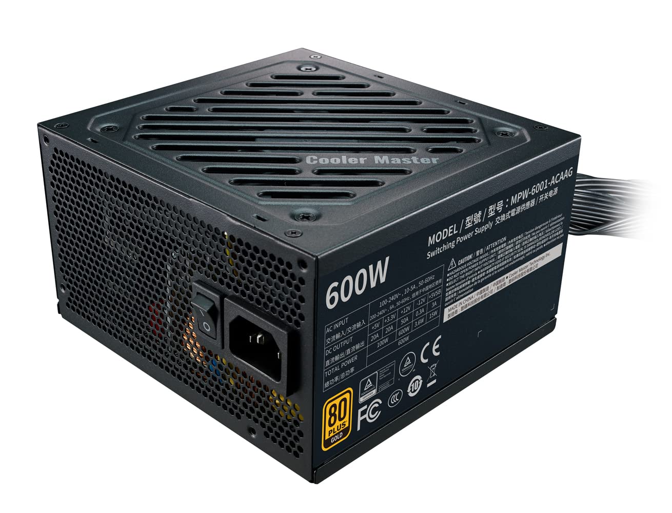 Amazon | Cooler Master G600 Gold 600W PC電源ユニット MPW-6001 