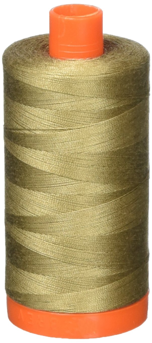 Aurifil Green Thread 2370 Sandstone Cotton Mako 50Wt Large Spool 1300M