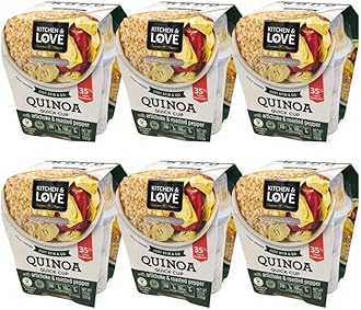 Kitchen & Love Artichoke & Roasted Peppers Quinoa Quick Meal 6-Pack | Vegan, Gluten-Free, Ready-to-Eat, No Refrigeration Required