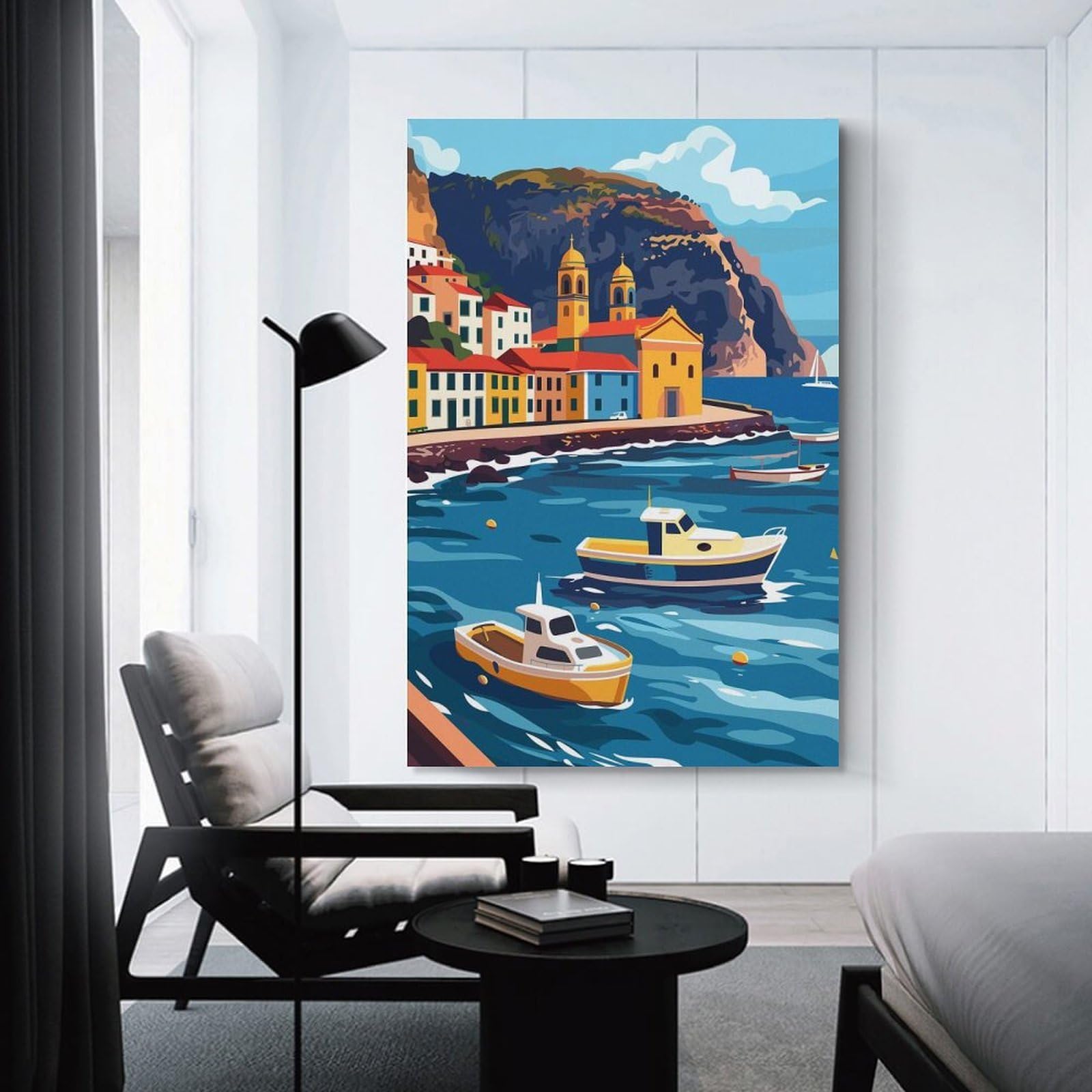 Junmoney Room Decor Wall Art Madeira Portugal, 24x36inch(60x90cm), for Gallery Wall Layouts in Home Or Office, Home Wall Art for Statement Displays