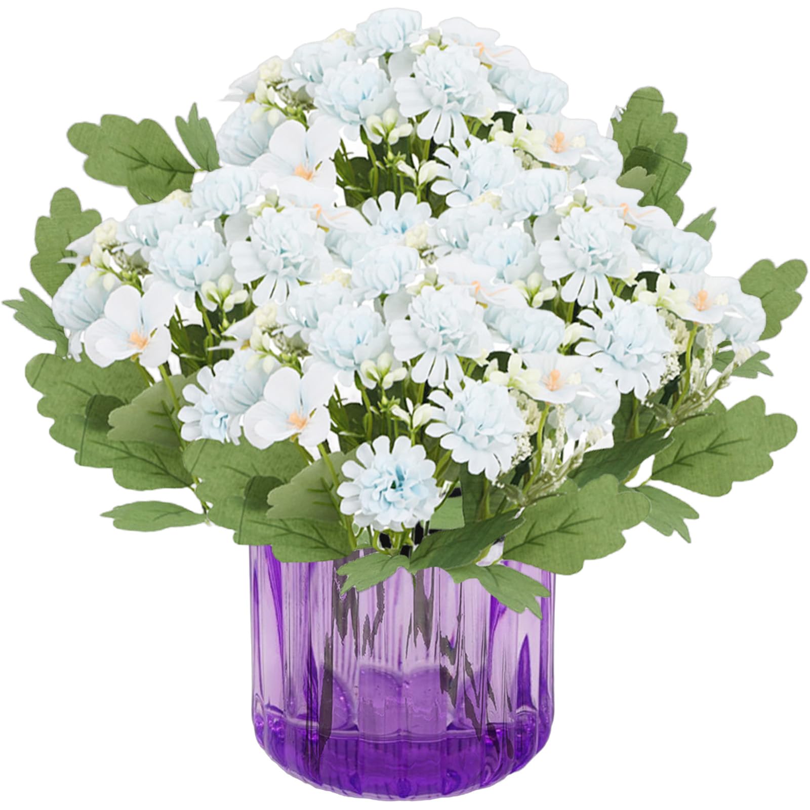 astylishome Blue Artificial Flowers Set for DIY Bridal Wedding Decorations Fake Floral Arrangements for Party Table Centerpieces Home Decor Indoor Outdoor 1614