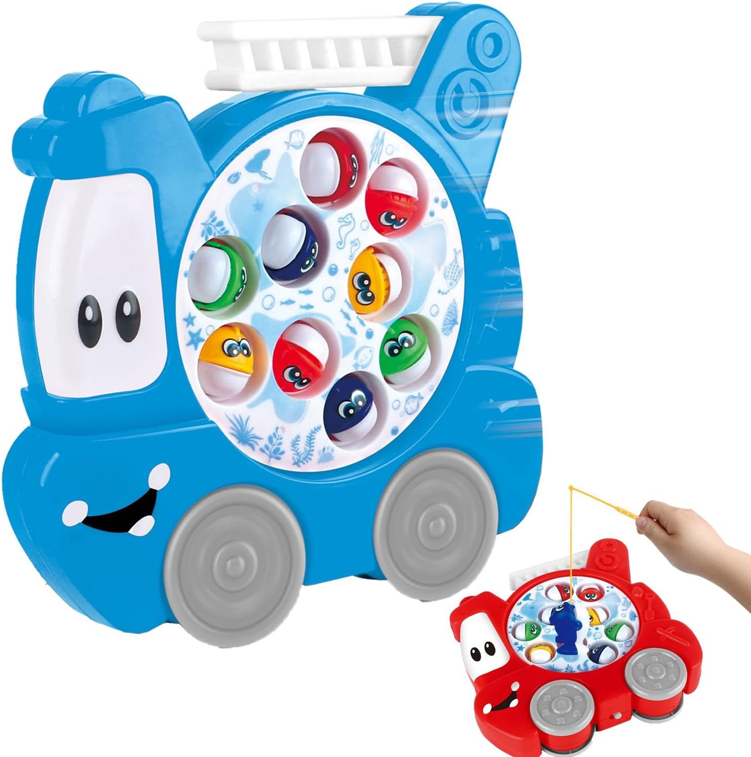 Home SmartFire Engine Fish Catching Game for Toddlers Early Education Learning Toy Ideal Gift for Birthday or Event (Blue)