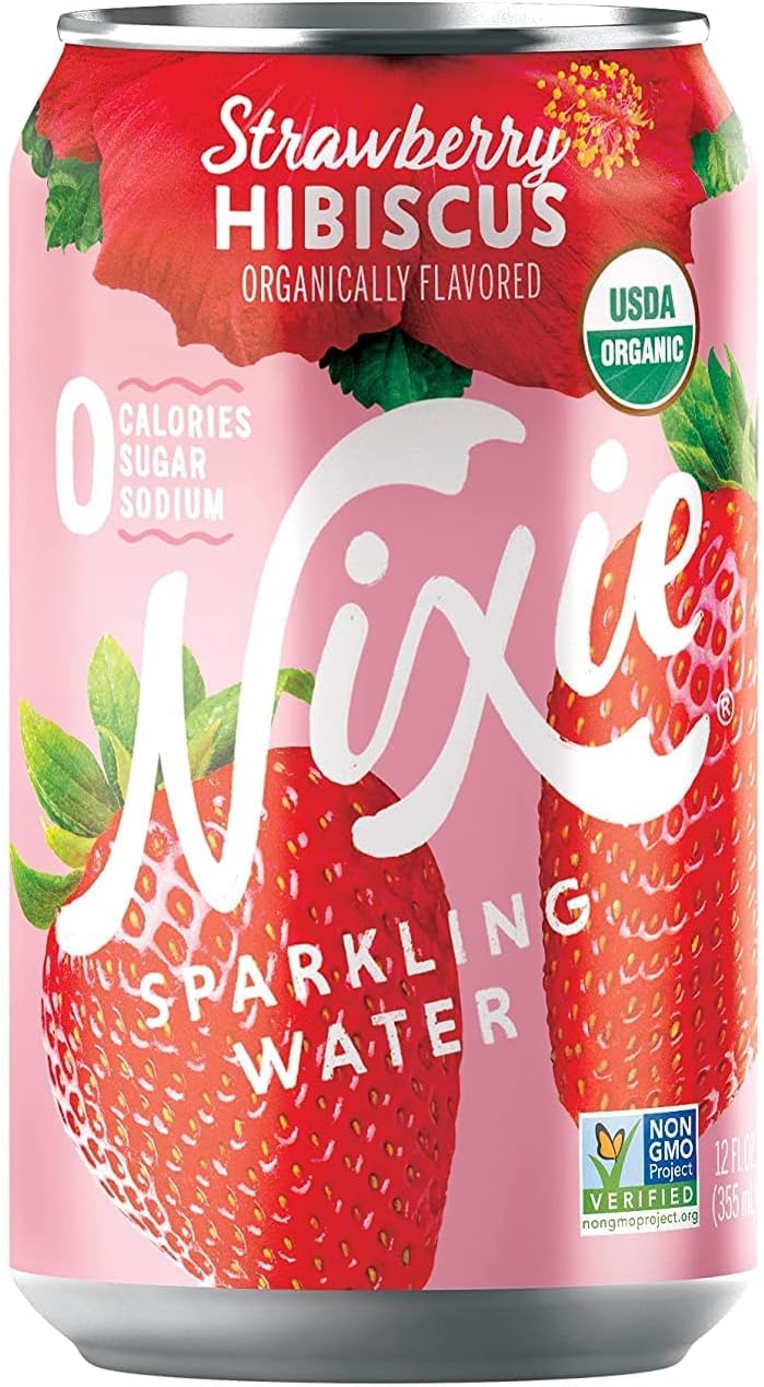 Organic Strawberry Hibiscus Sparkling Water 8 Pack, 12 FZ