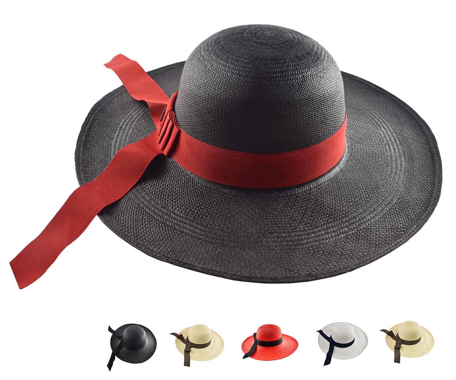 Original Panama Hat Womens Classy Wide Brim Toquilla Straw