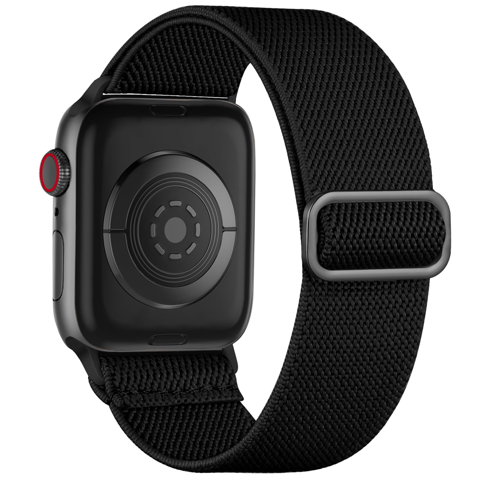 Maledan Stretchy Solo Loop Compatible with Apple Watch Band 40mm 44mm 45mm 41mm 38mm 49mm 42mm 46mm Women Men,Soft Nylon Elastic Braided Strap for iWatch Ultra 3 Series 11 10 9 8 7 6 5 4 3 2 SE,Black