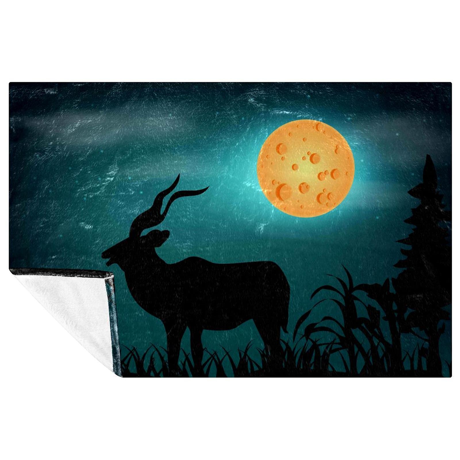 Couverture douce 150x100 cm plaid chaud et léger de camping Kudu