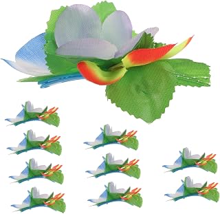 ULTECHNOVO 10 Piezas Horquillas de Flores Simuladas para Niñas Accesorios de Cabello Decorativos para Fiestas y Bodas Hawaiano Colores Vibrantes
