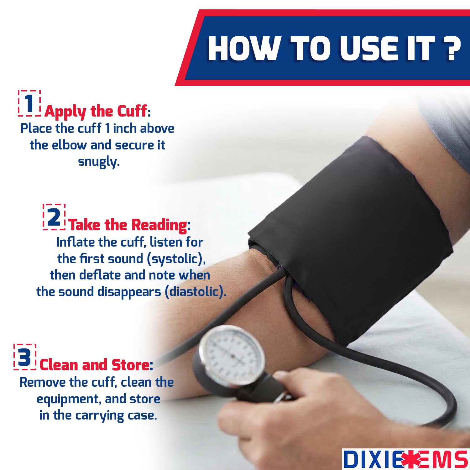 Dixie EMS Blood Pressure Monitor - Black -6 Dixie EMS Blood Pressure Monitor - Black -6