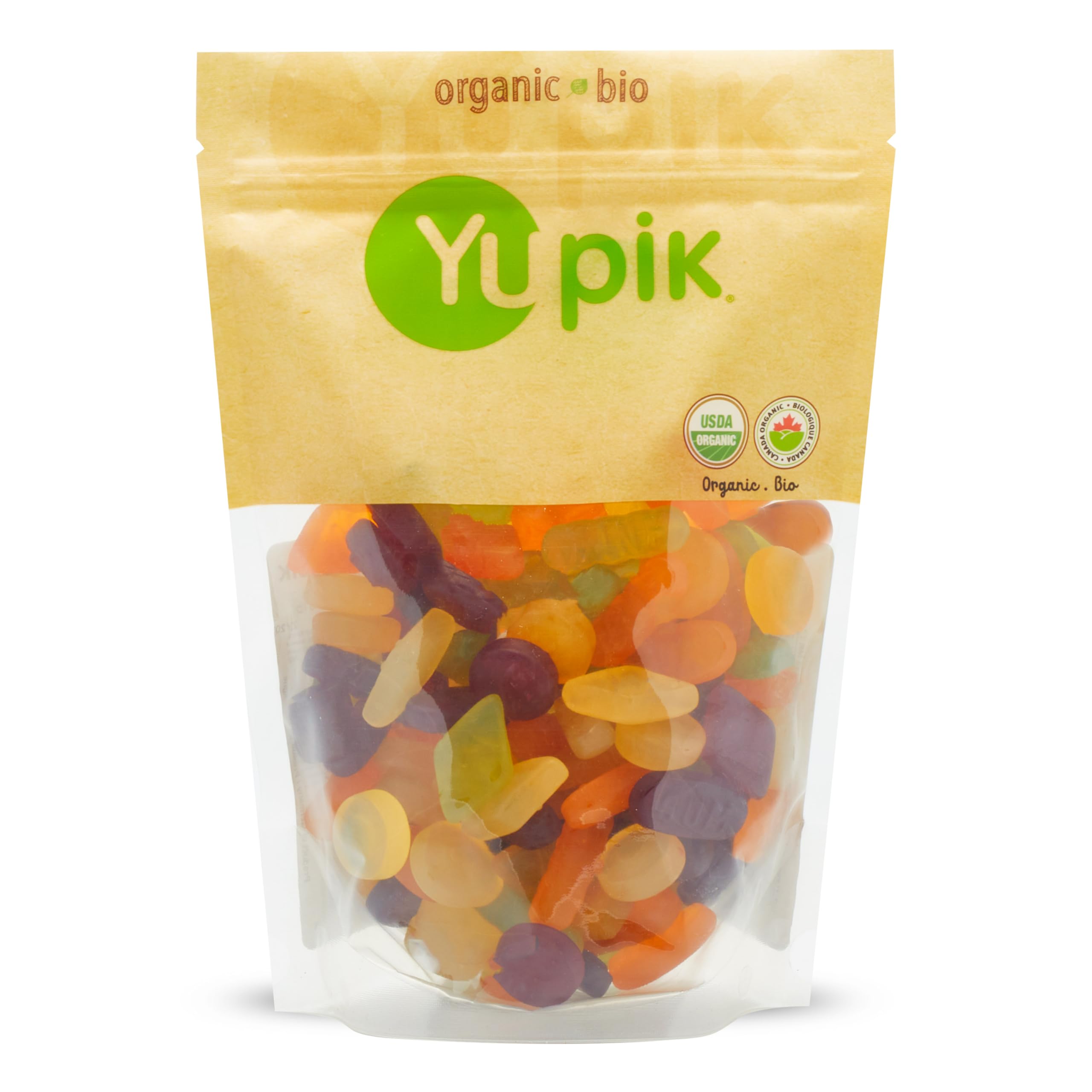 Yupik Organic Veggie Wine Gums, Gelatin-Free Gummies, 500 g, Gluten-Free, Vegan, Non-GMO, Natural Colors & Flavors, Made From Fruit Juice, Sweet Candy, Delicious Snack, Ideal for Gifting & Holidays