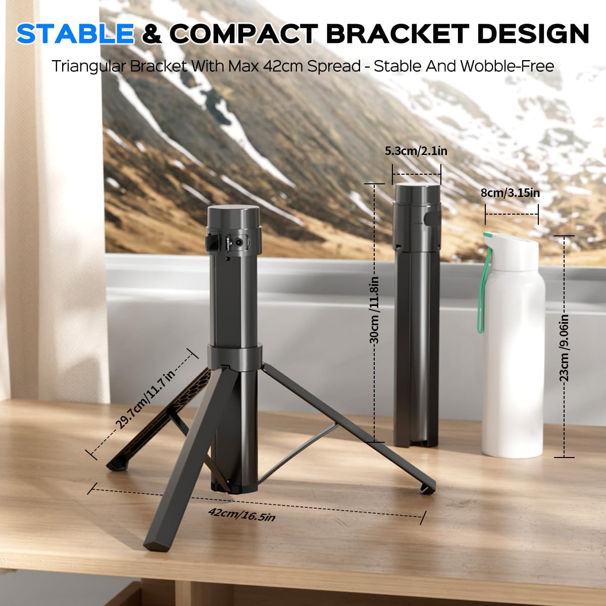 Starlink Mini Power Stand with Integrated Tripod,45,000 mAh for 6 Hours Use & Adjustable Tripod Stand 30V/2A DC Output,Type-C Fast Charging,IP67 Waterproof LED Indicator for Outdoor & Camping