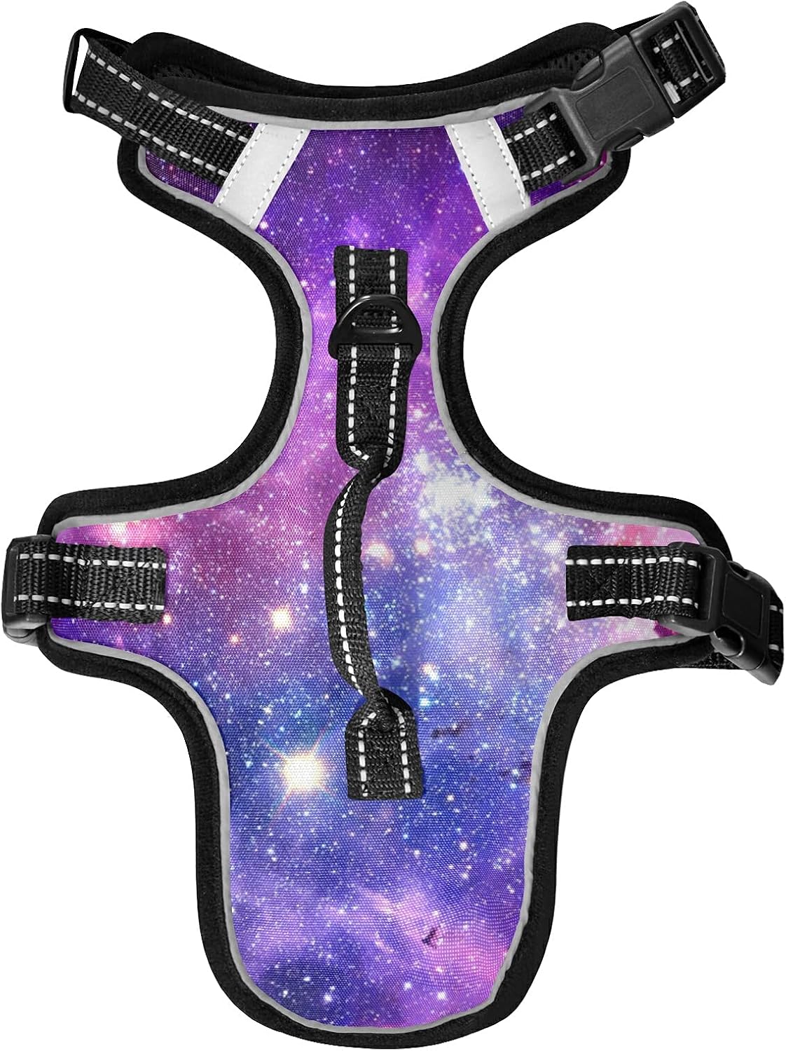 xigua Galaxy Dog Harness, No Pull Pet Vest Harness Reflective Breathable Small & Medium Dog Harness with Nylon Handle