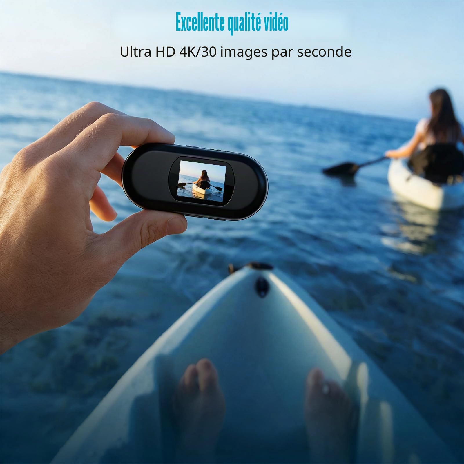 OBEST Mini Action 4K Caméra sous-Marine, Mini Cam Wi-FI étanche à l'eau