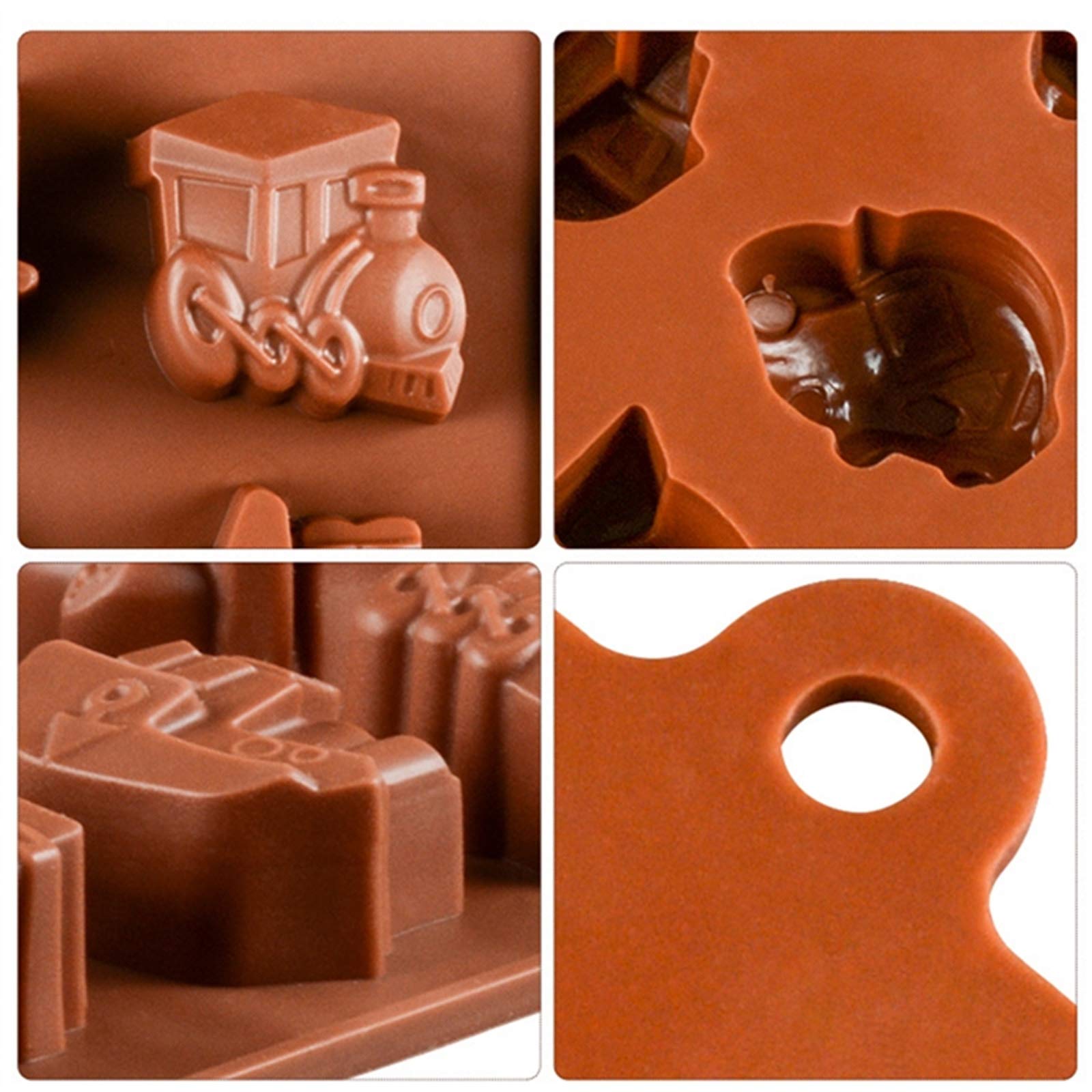 Joyeee 2Pcs Silicone 3D Car Shape Non-stick Candy Molds - Image 4