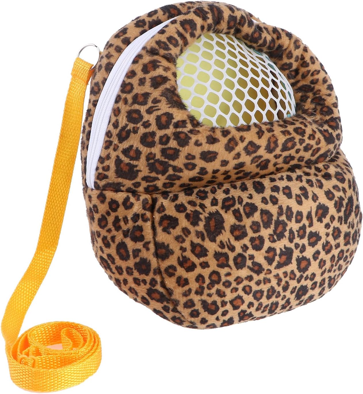 Pet Carrier Backpack for Hamsters Leopard Print Warm Travel Bag Large Size Portable Pet Travel Carrier for Small Animals Outdoor Use Random Color
