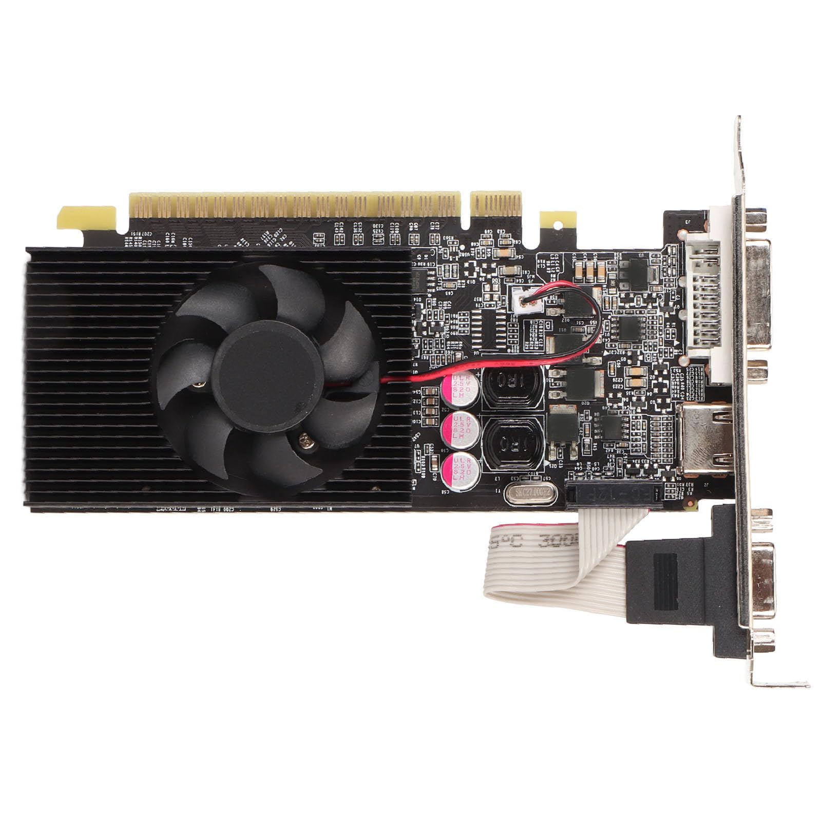Scheda Aphics GT730 da 2 GB 3 64 Bit per PC da Gioco con DVI, VGA e Porta - Scheda Aphics Ad Alte Prestazioni con Ventola di Raffreddamento per un'esperienza di Gioco Migliorata