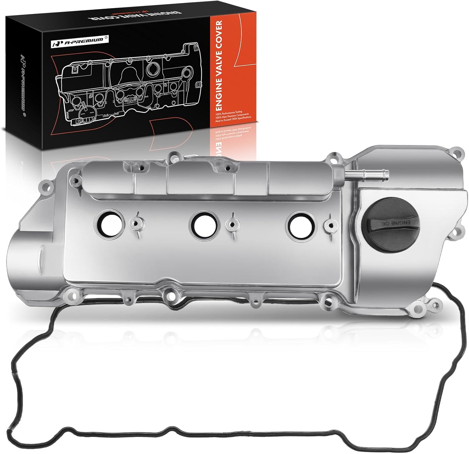 A-Premium Engine Valve Cover, with Gasket & Oil Filler Cap, Compatible with Toyota Avalon 03-04, Camry 04-06, Highlander 01-10, Sienna 01-06, Solara 03-08 & Lexus ES300 ES330 RX300 RX330 RX400h