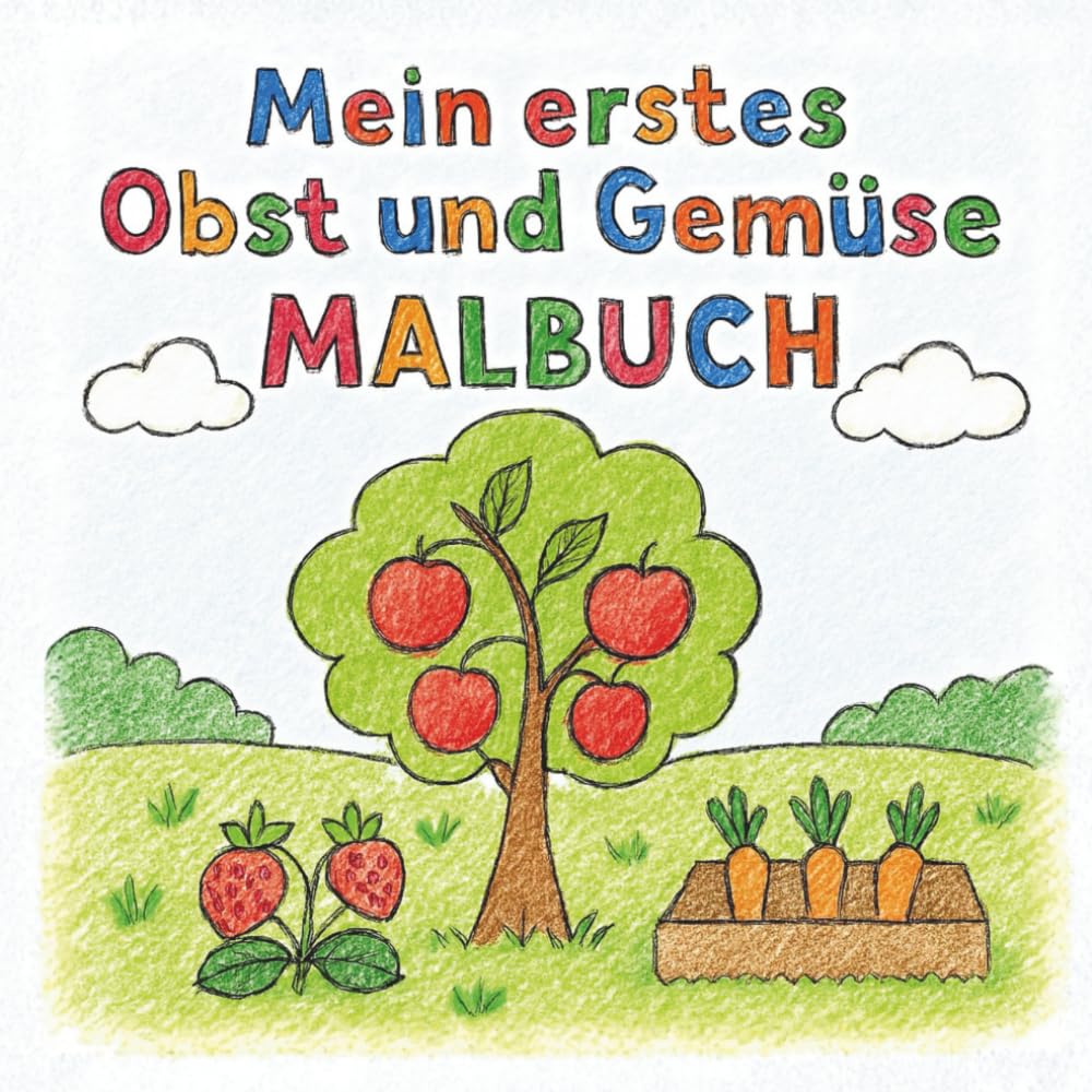 Mein erstes Obst und Gemüse Malbuch: ab 1 Jahr