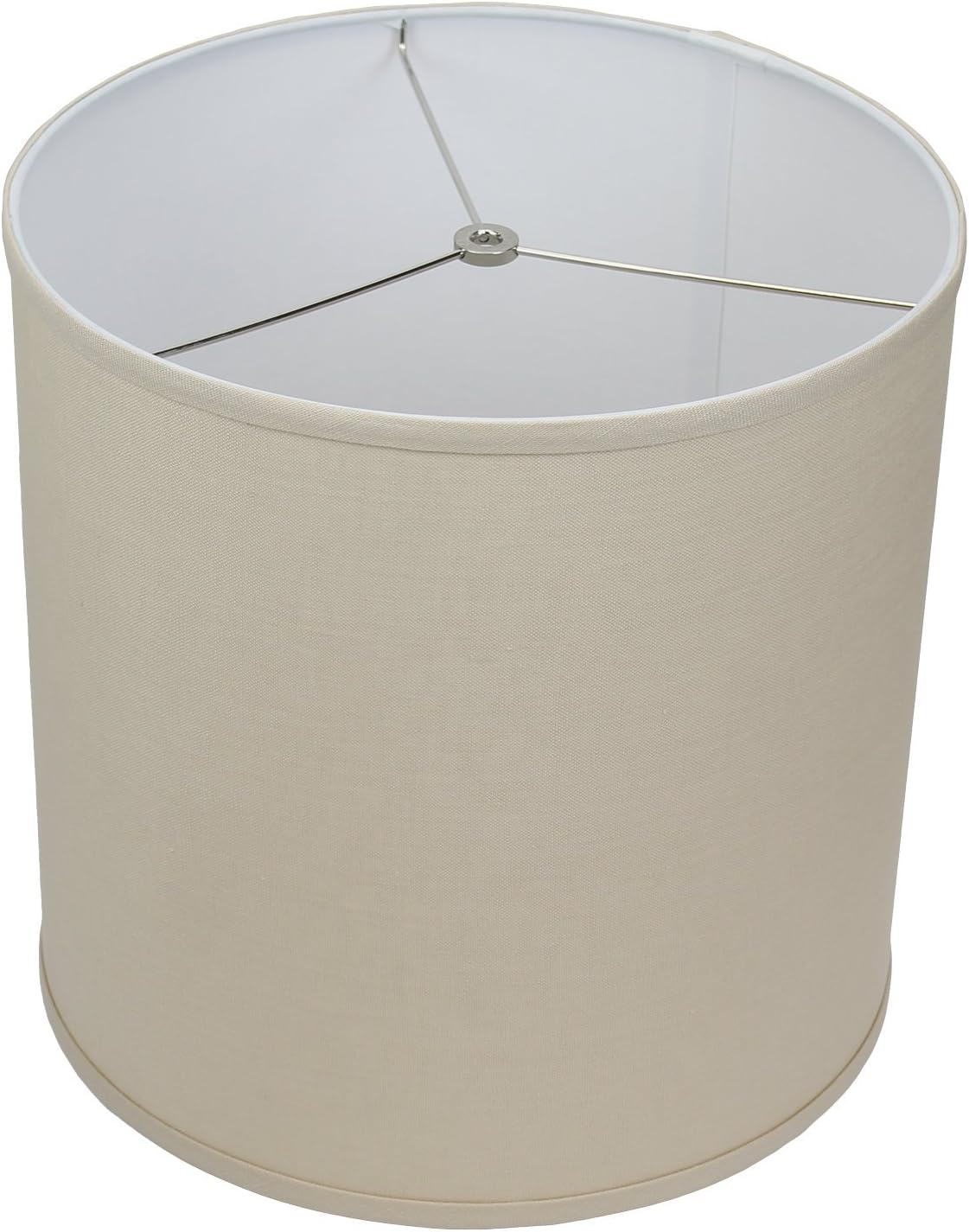 FenchelShades.com 14" Top Diameter x 14" Bottom Diameter 14" Height Cylinder Drum Lampshade USA Made (Designer Natural)