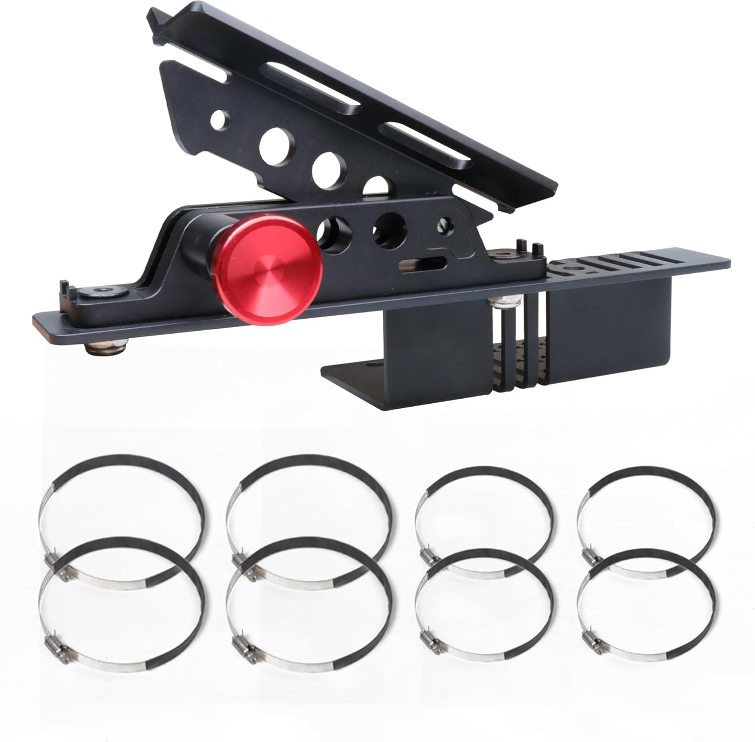 Fire Extinguisher Mount for Ford F150 2021-2025 Adjustable Aluminum Roll Bar Car Fire Extinguisher Bracket Holder for Vehicle with 8 Circle Clamps, Quick Release