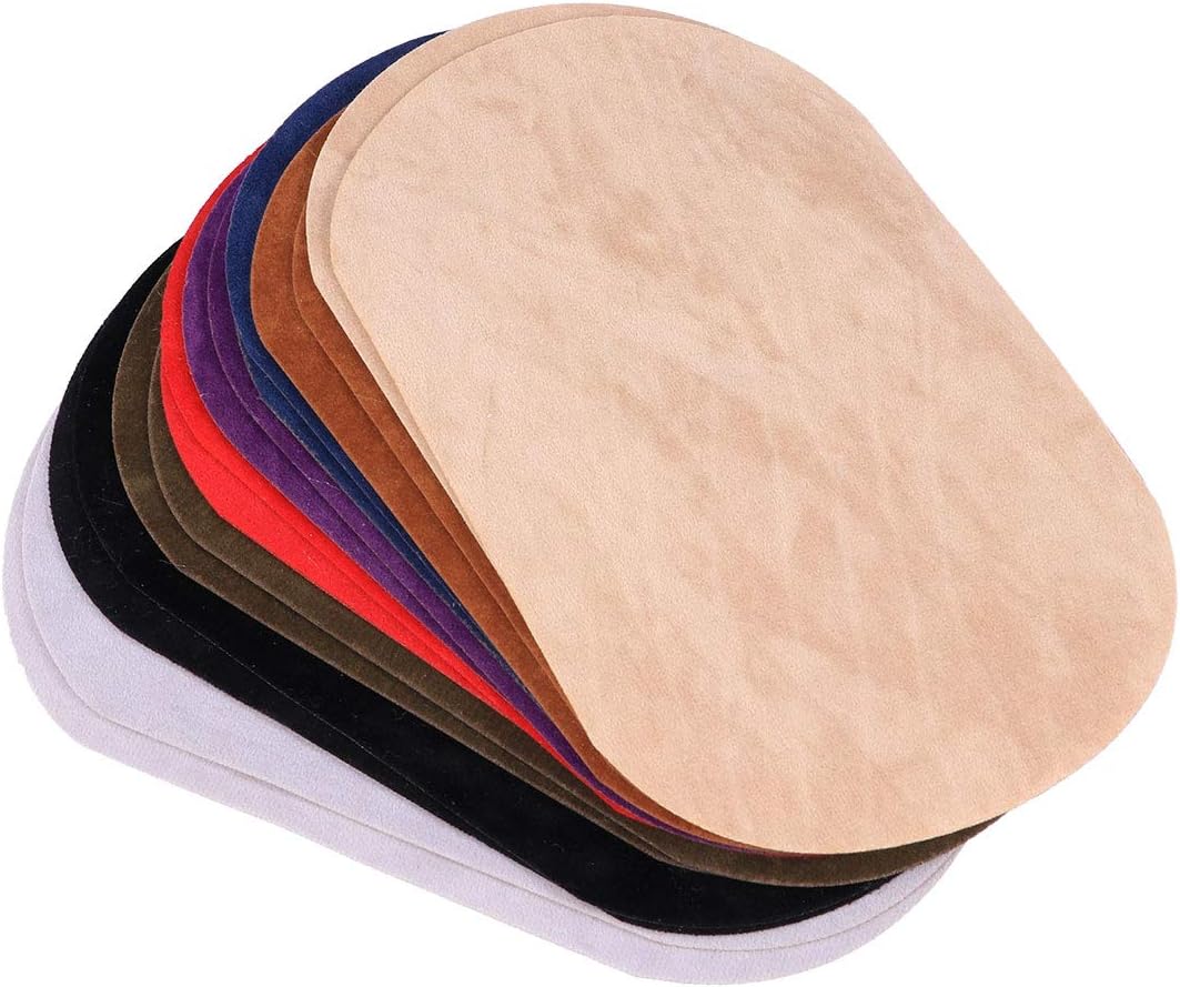 1 paar Suède Opnaaibare Ovale Elleboog Knie Patches DIY