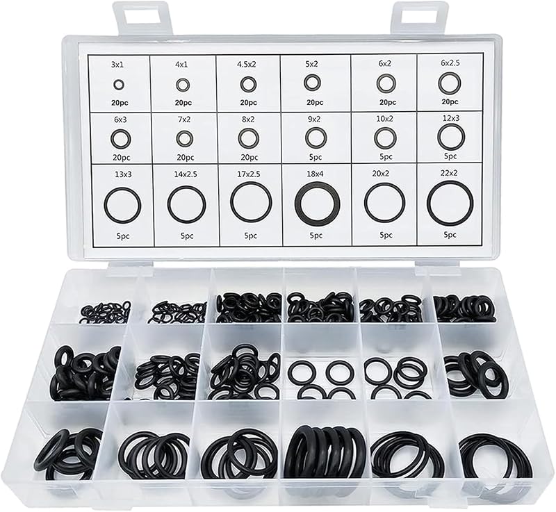 Kit de Anéis O-Ring Ohleats em Borracha Nitrílica – 225 unidades, 18 tamanhos
