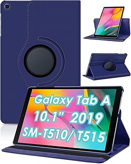 DETUOSI Galaxy Tab A 10.1 2019 Case, Samsung Tab A 10.1 Tablet Case SM-T510/T515,Multi-Angle Viewing 360 Degree Rotating Stand Cover Case for Galaxy Tab A 10.1 inch 2019 SM-T515/T510 Tablet,Dark Blue