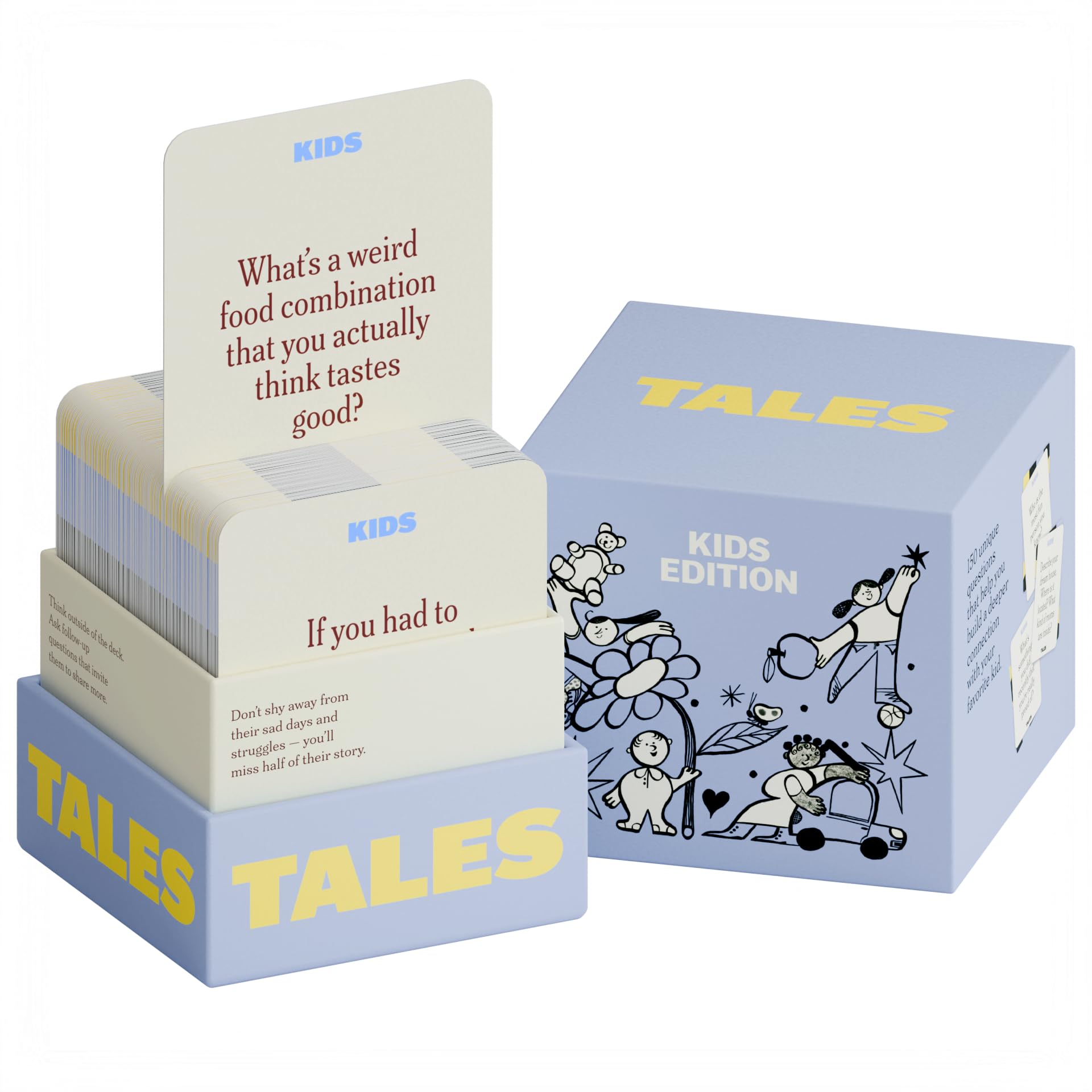 150 Conversation Cards, Fun Family Games for Kids Perfect for Dinners Road Trips, Classrooms & Game Nights