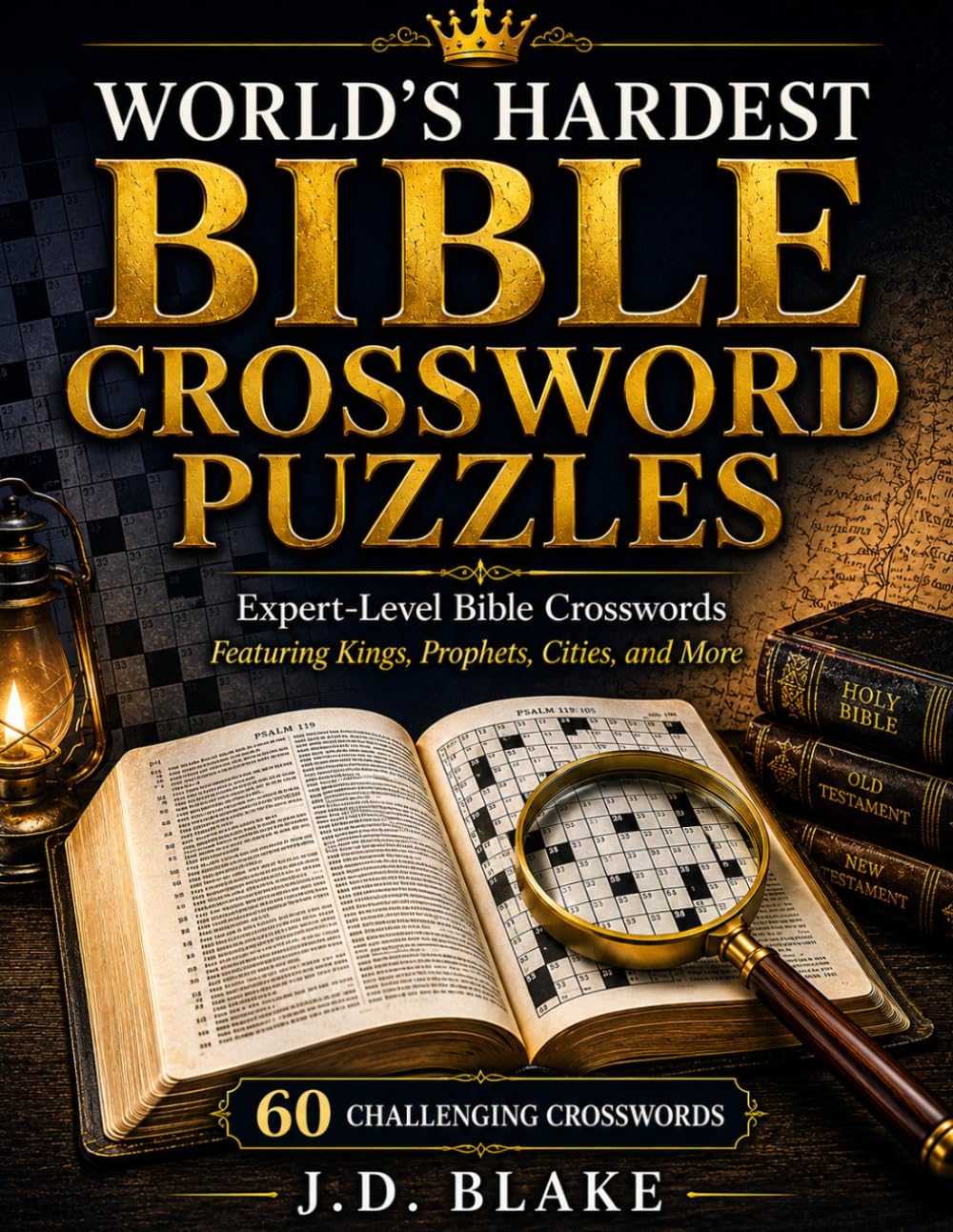 WORLD'S HARDEST BIBLE CROSSWORD PUZZLES: Expert-Level Bible Crosswords Featuring Kings, Prophets, Cities, and More