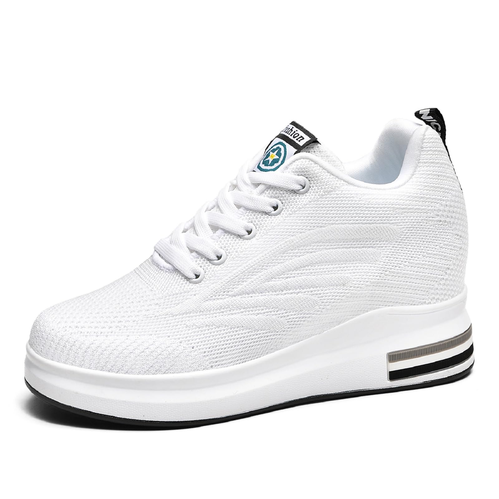 Sneakers Donna con Zeppa Interna Scarpe da Ginnastica Sportive Running Outdoor Tennis Fitness Casual Scarpe Traspiranti Plateau con Tacco 8.5cm