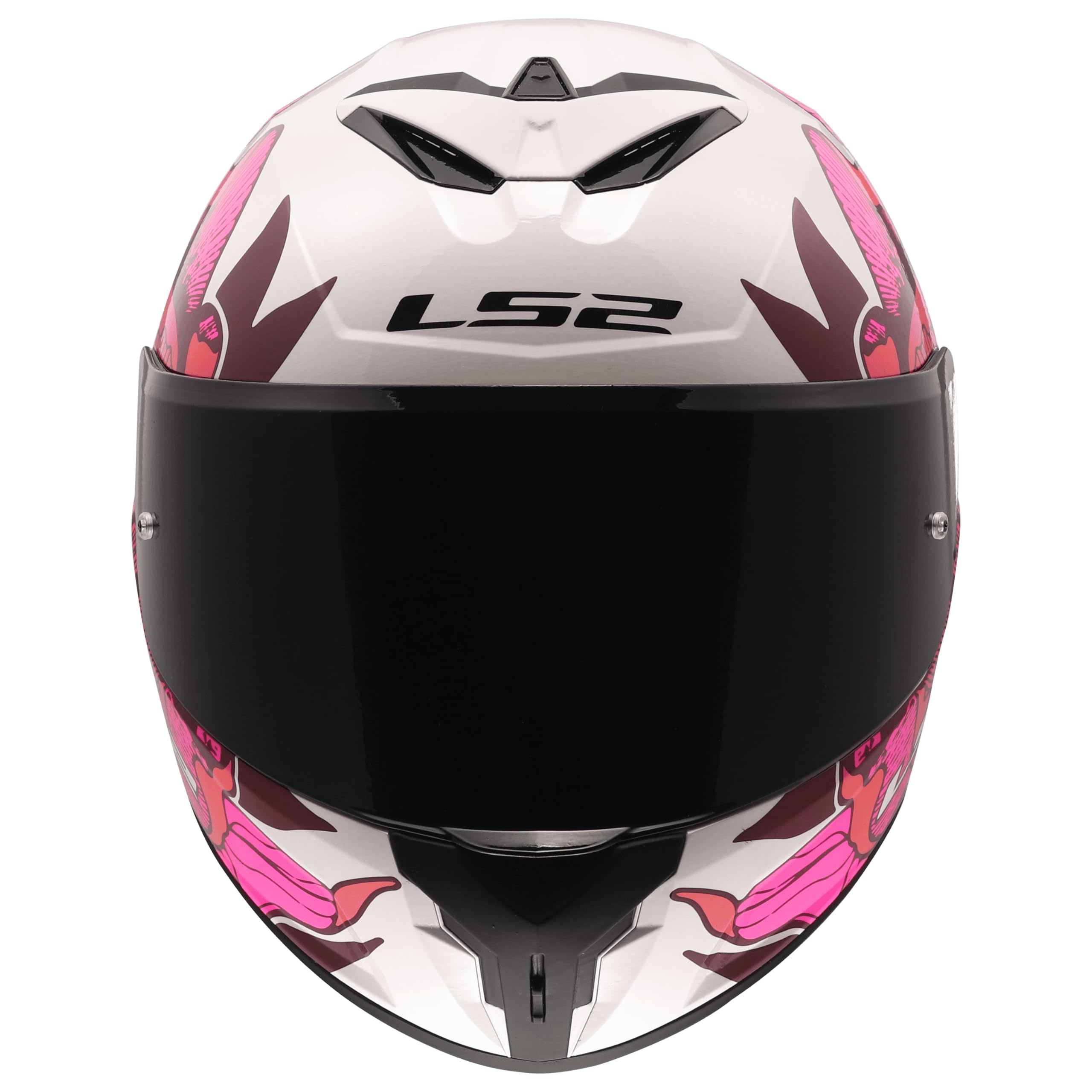 LS2, Casco Moto Integral RAPID III POPPIES II White Pink, S