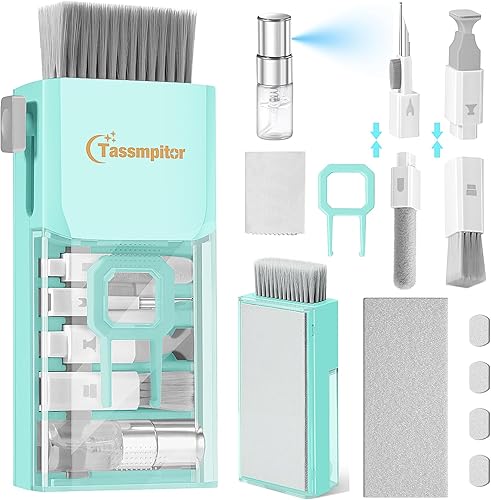 Miniatura 10 de Limpiador de Teclado Kit de Limpieza para Laptop, Kit de Limpieza de Teclado Compacto para Computadora MacBook iPhone AirPods Pro, Kit de Limpieza