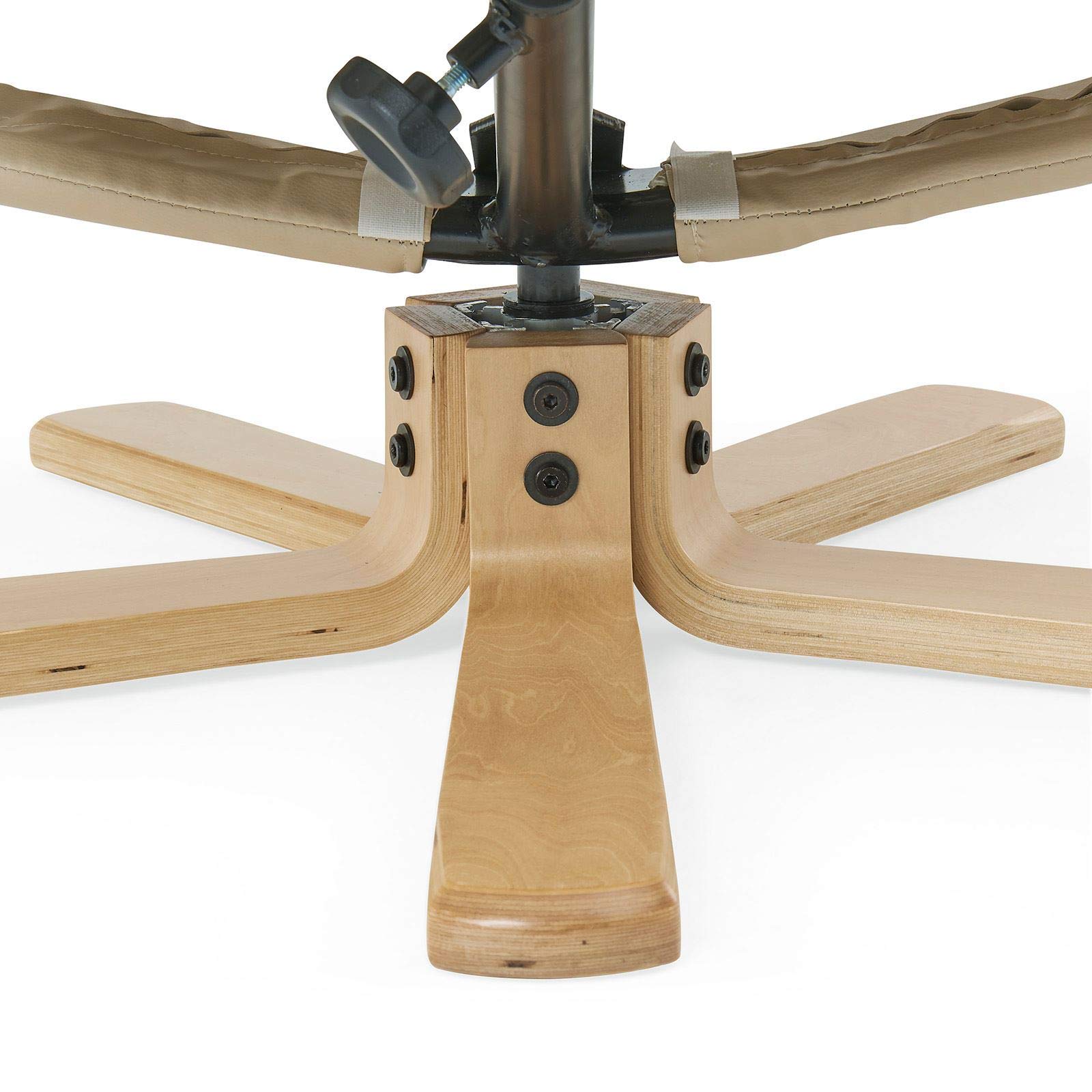 IDIMEX Relaxsessel Charly mit Hocker, schöner Drehsessel mit Lederimitat in beige, praktischer Polstersessel mit Seitentasche
