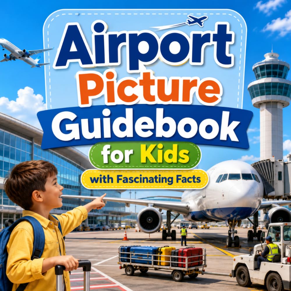 Airport Picture Guidebook with Fascinating Facts for Kids: Airplane Preparation Book for Kids and Toddlers (Above the Clouds)