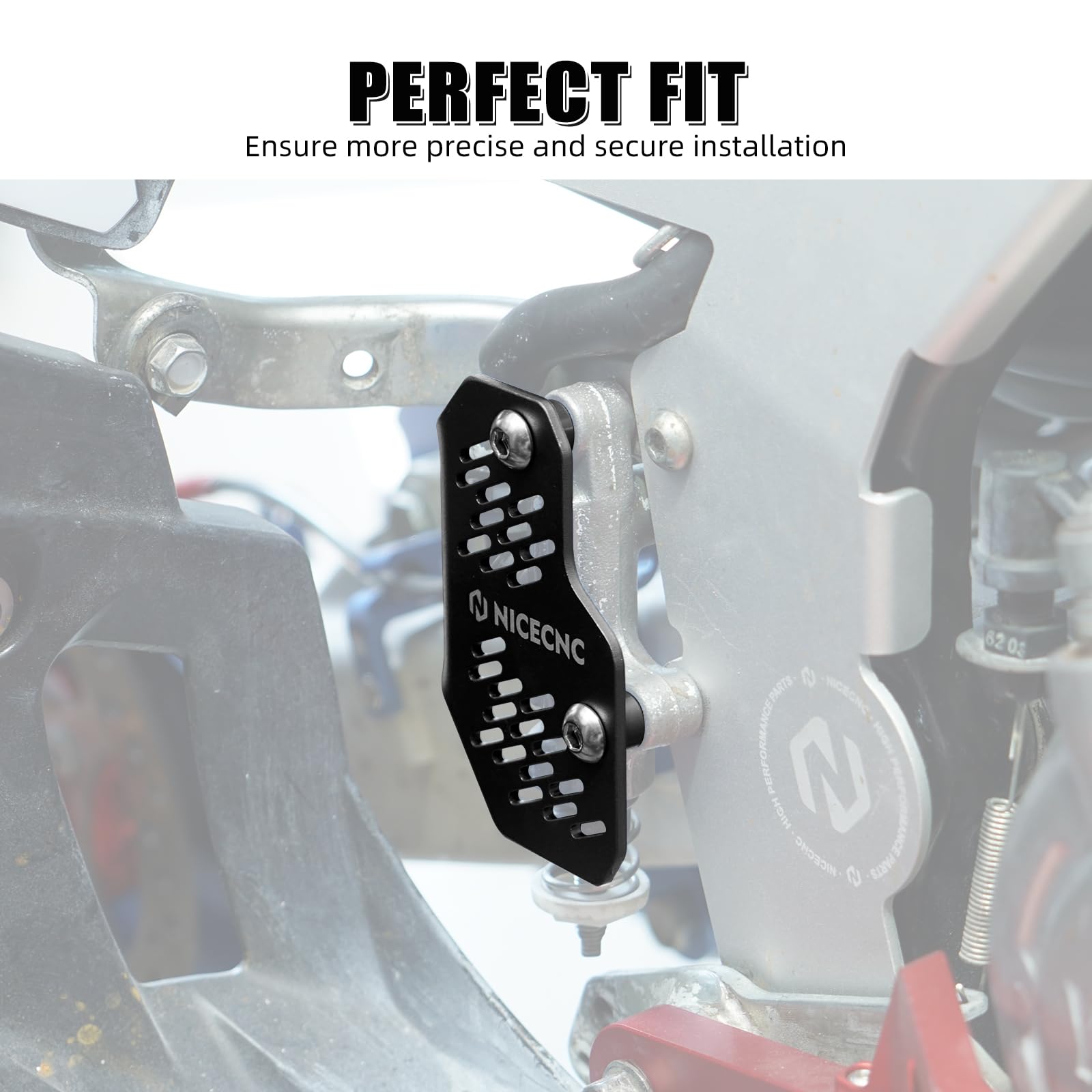 NICECNC Noir Couvercle de Protection arrière maître Cylindre Compatible with Raptor 700 YFM700 2006-2011 2013-2026, Raptor 700R YFM700R 2012 2016-2026, YFZ450R, YFZ450X, Voir Fittings
