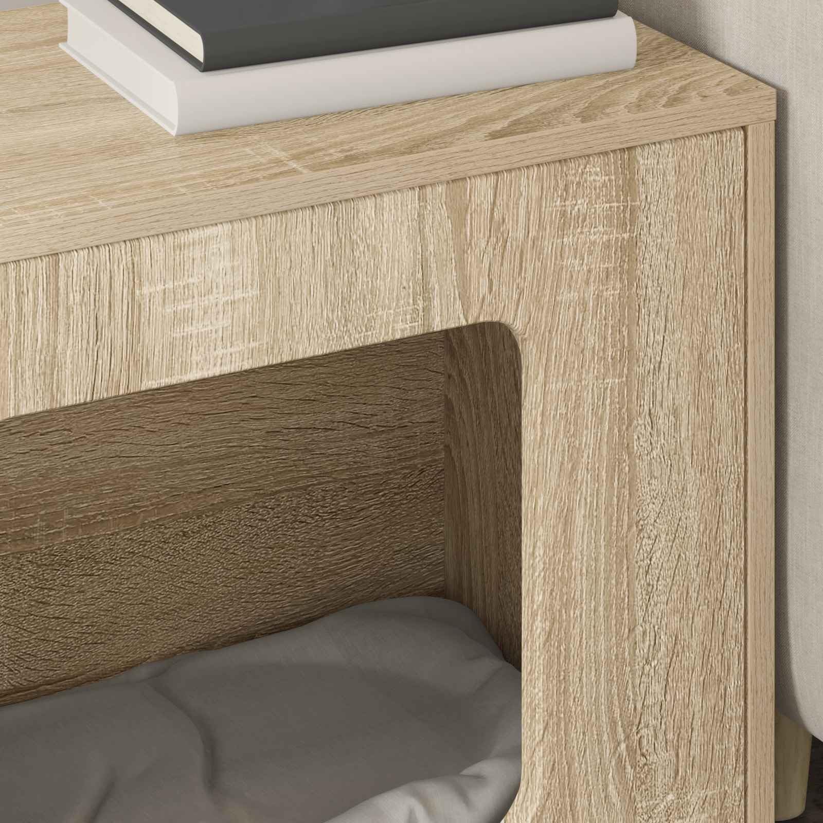 Katzenhaus Sonoma 51 x 30 x 42,5 cm Holzwerkstoff kratzbaum kletterbaum katzenbaum kratzmöbel kratztonne kratzbrett sisal höhle liegefläche plattform hängematte Spielzeug Pfote