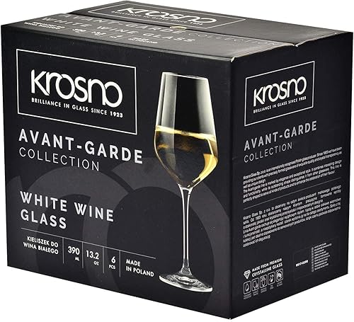Miniatura 8 de Krosno Juego de copas de vino | 6 copas de vino blanco grandes de 13.2 onzas + 6 copas de vino tinto grandes de 29.1 onzas | Perfecto para el hogar,