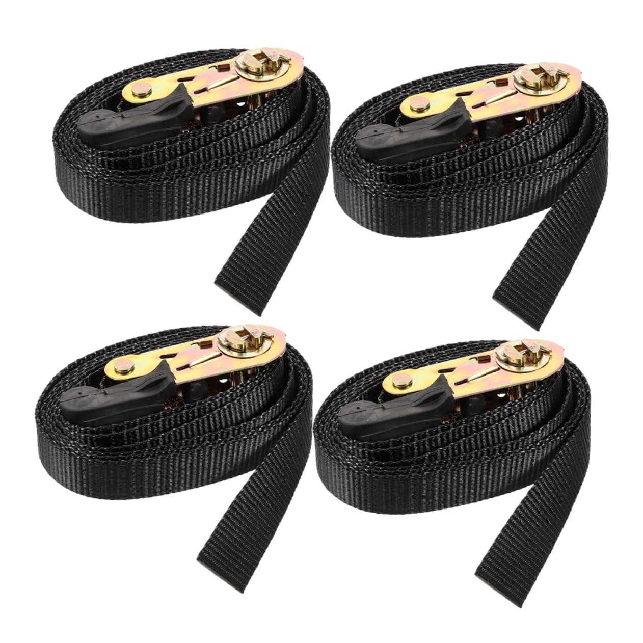 ABOOFAN Sangles D'arrimage à Cliquet Robustes 2,5 Cm x 2 M, Lot De 4, Sangles De Chargement Sécurisées pour Motos, Camions Et Remorques, Usage Automobile Et Transport