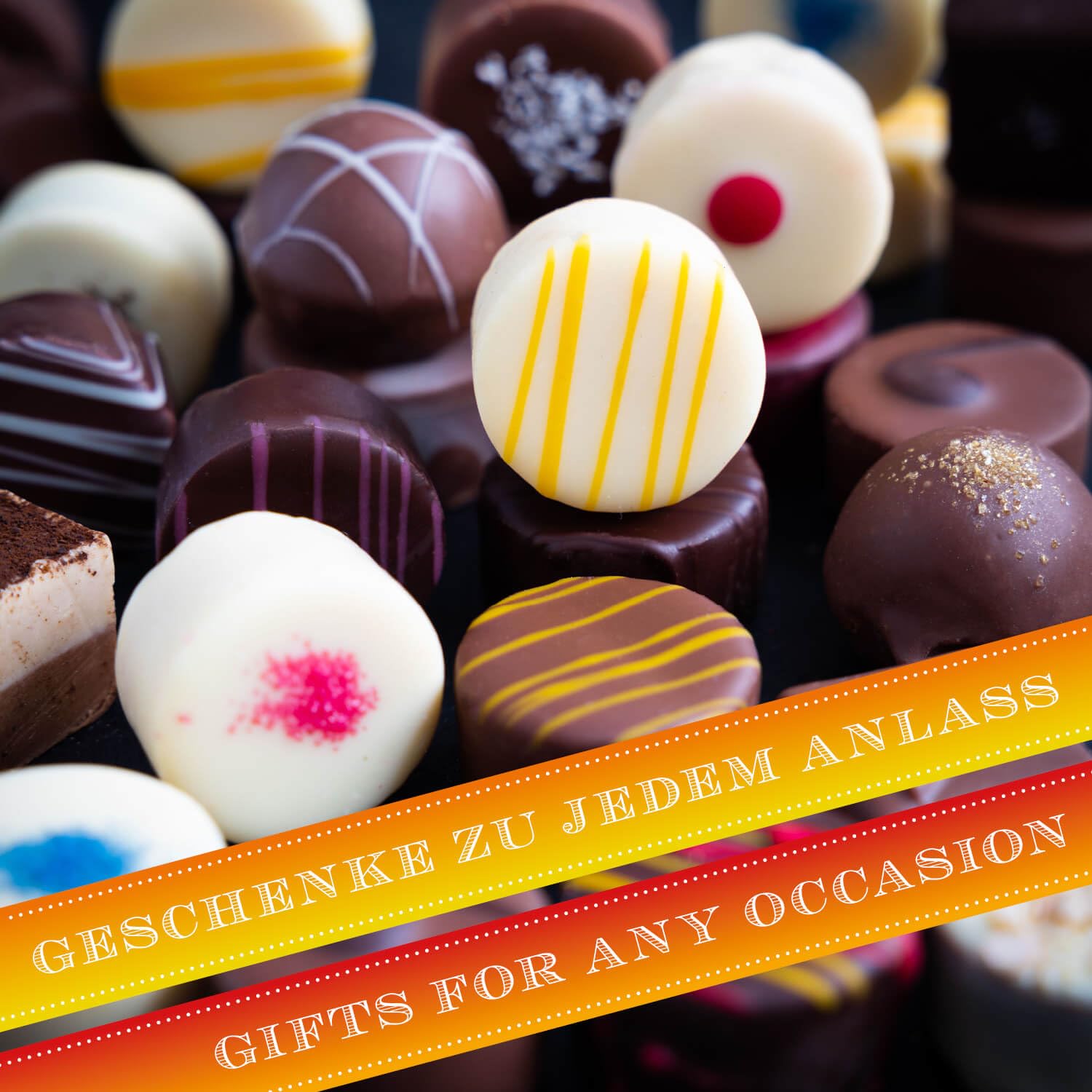 Hallingers Genuss Manufaktur Pralinen Glückwunsch-Geschenk - ohne Alkohol, handmade aus Confiserie-Edelkakao in wertiger XXL-Geschenkbox "Herzlichen Glüc...", Geschenkidee für Frauen Männer