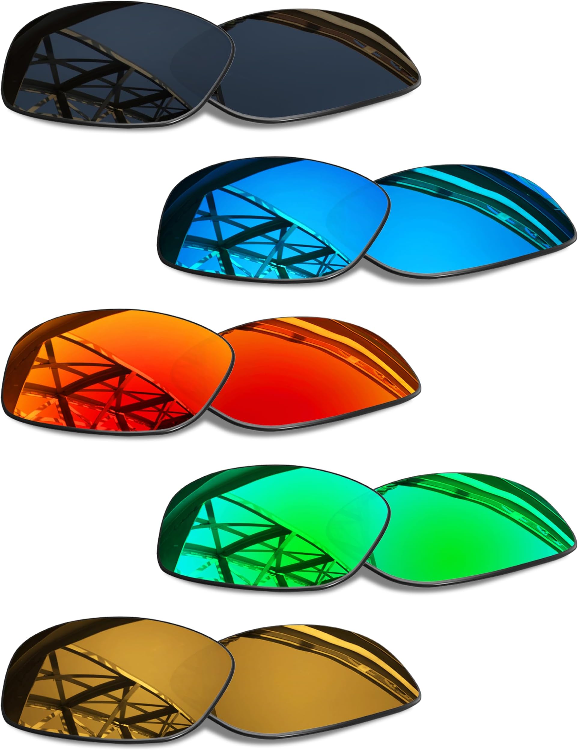 SmartVLT Set of 5 Men's Replacement Lenses for Oakley Monster Pup Sunglass Combo Pack S02