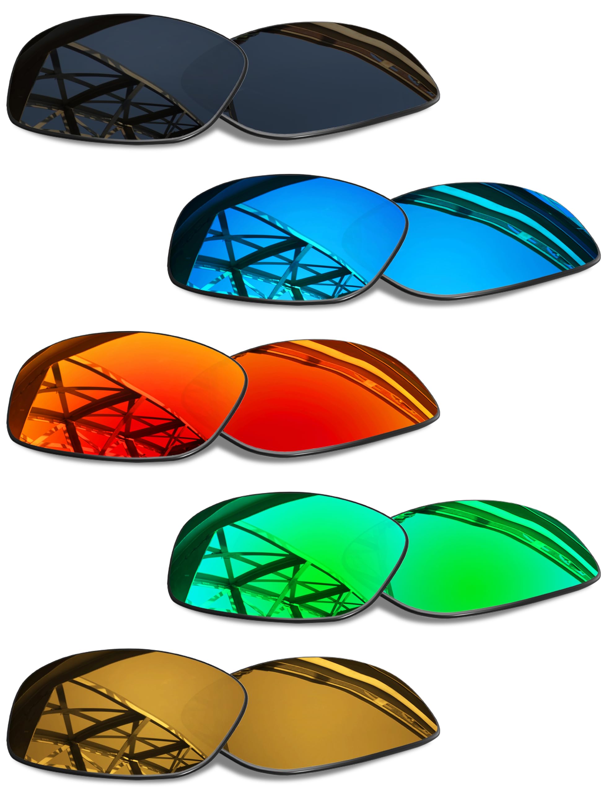 SmartVLT Set of 5 Men's Replacement Lenses for Oakley Monster Pup Sunglass Combo Pack S02