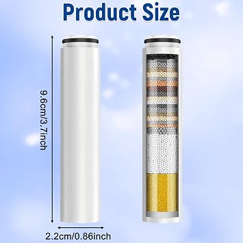 4 Pack Shower Head Filter Replacement, 20 Stage Handheld Shower Head Filter for Hard Water UK Reduces Chlorine, Fluoride, Heavy Metals and Harmful Substances for Improved Skin & Hair