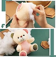 Vista 5 de Jmuiiu Relleno de poliéster de 1.8 onzas, Relleno de fibra de poliéster premium, Fibra de poliéster reciclada, Relleno para animales de peluche