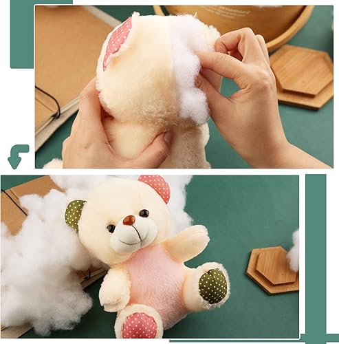 Miniatura 5 de Relleno de poliéster de 1.76 oz, 7.05 onzas de cuentas de relleno de alta calidad, relleno para animales de peluche, relleno de fibra de pelusa de