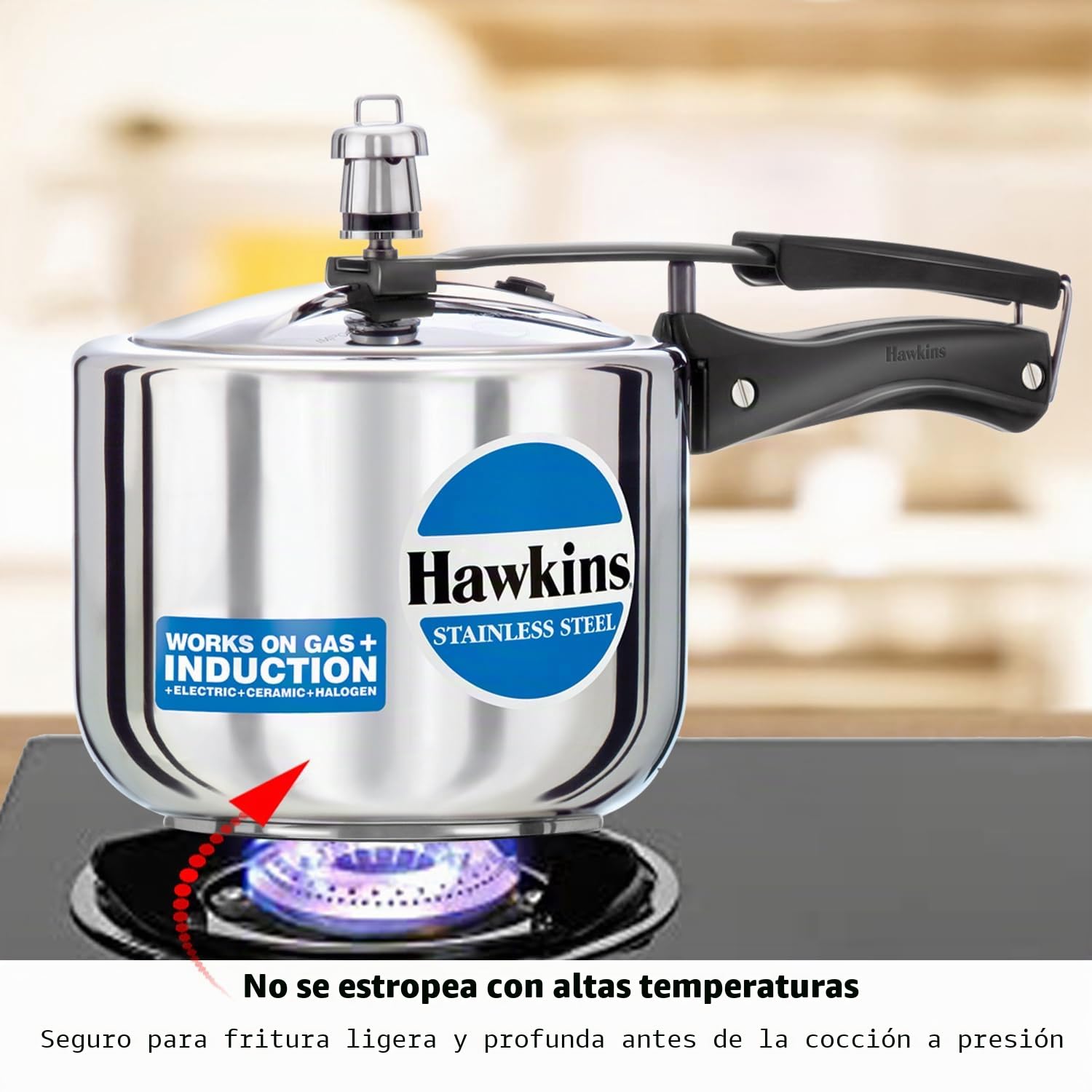 Hawkins Olla a presión de Acero Inoxidable Modelo B-33 3 L de Altura, pequeño, Plata