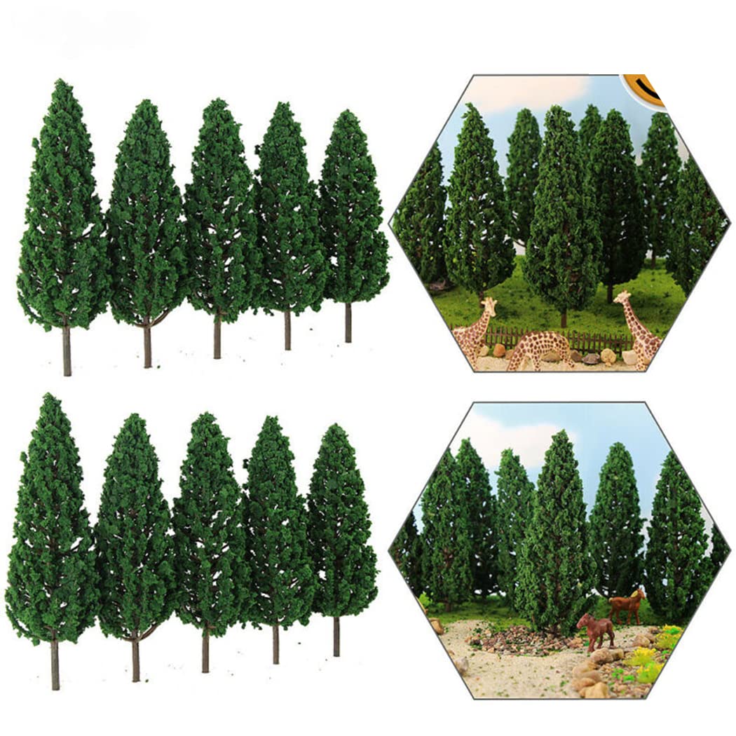 SPORTARC 10 Pieces Model Trees, 15cm Mini Diorama Trees Train Model Trees - Image 2