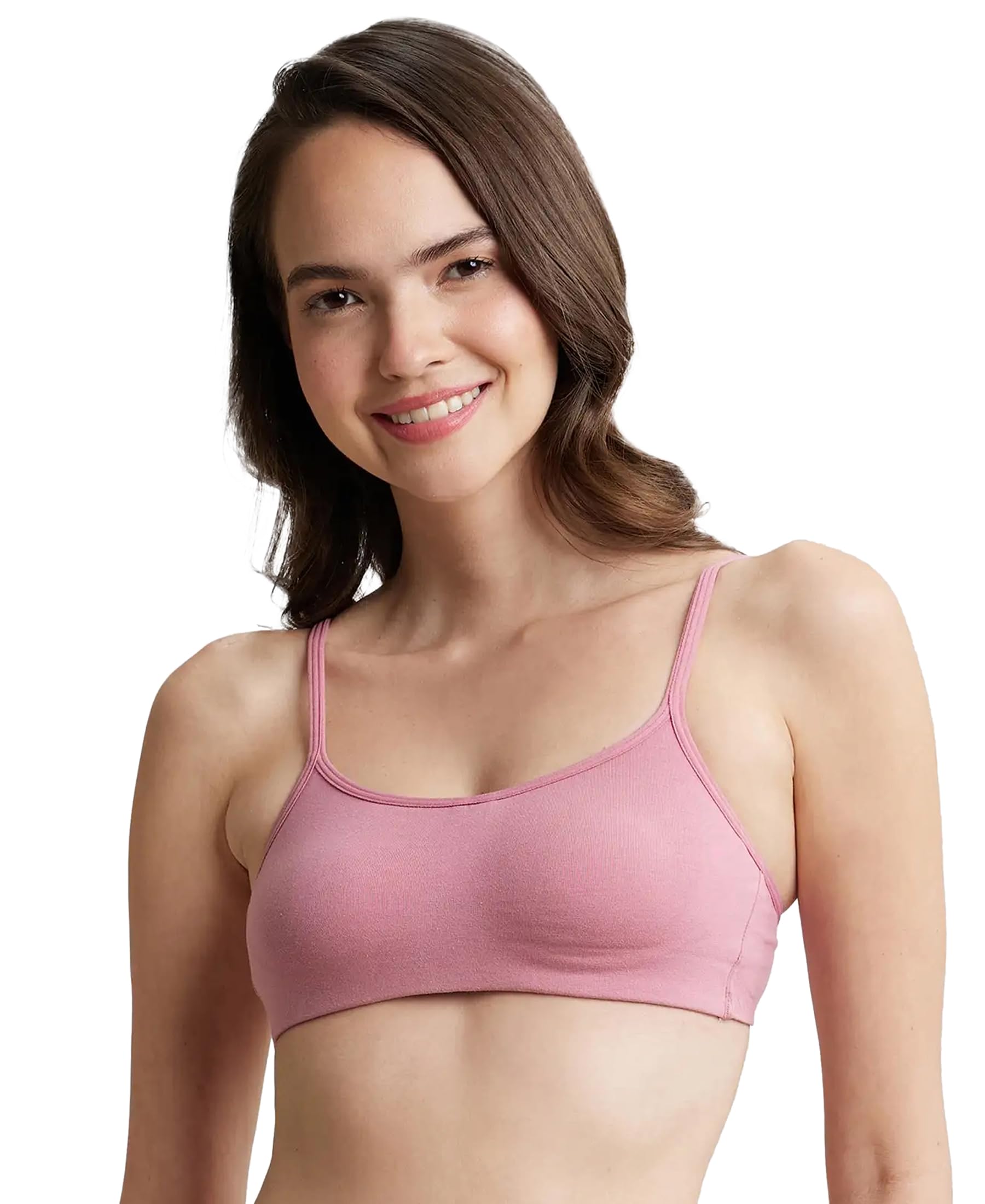 JockeySS12 Women's Wirefree Non Padded Super Combed Cotton Elastane Stretch Full Coverage Beginners Bra with Adjustable Straps
