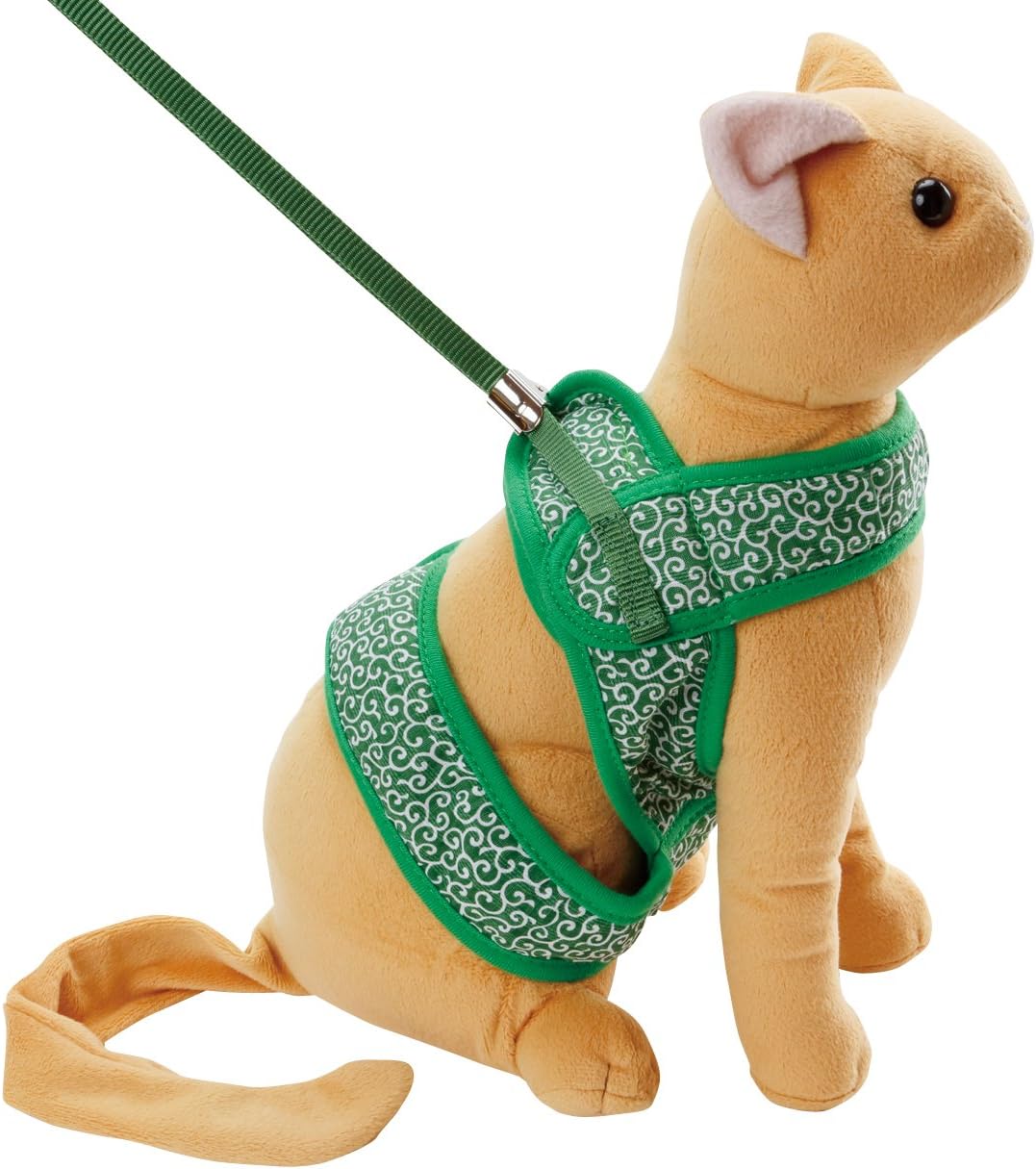 Petio Neko-komachi Soft Harness Leash Karakusa [M] Green (Japan Import)