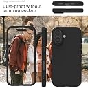 YATWIN Silicone Back Case for iPhone 16, Soft-Touch Phone Back Cover for Apple iPhone 16 - Black gallery image